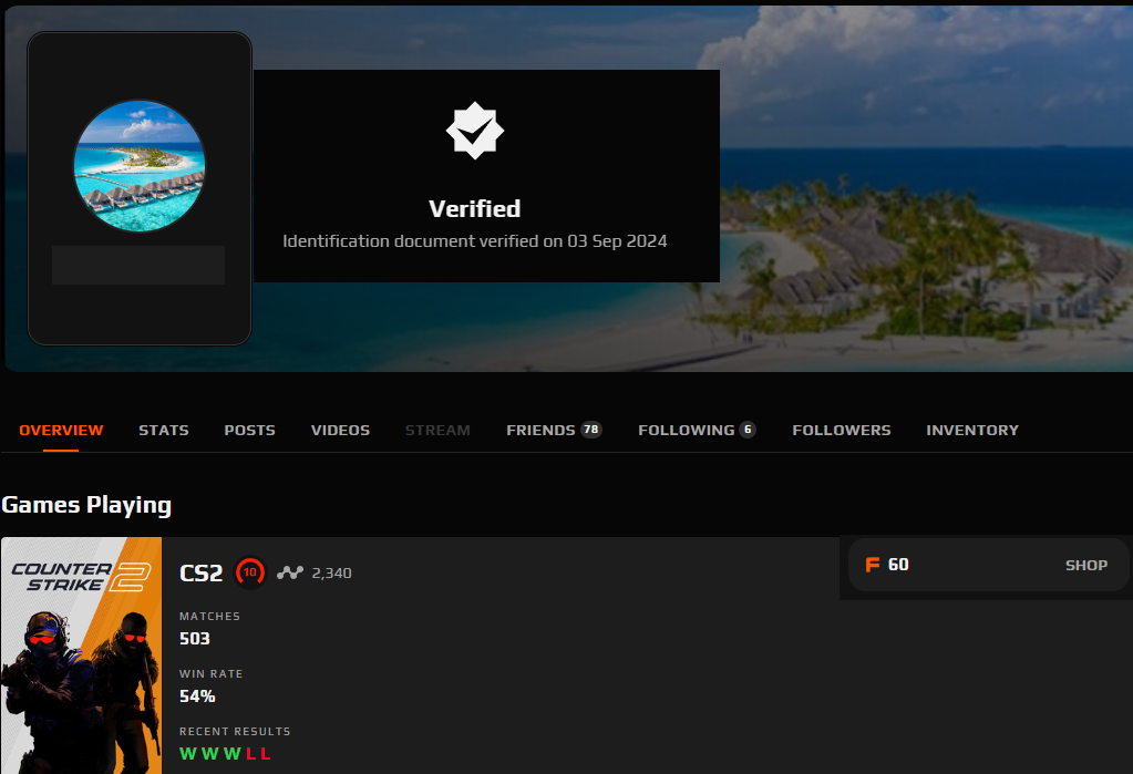 FACEIT ACCOUNT (10 LVL) 2340 ELO-photo-5