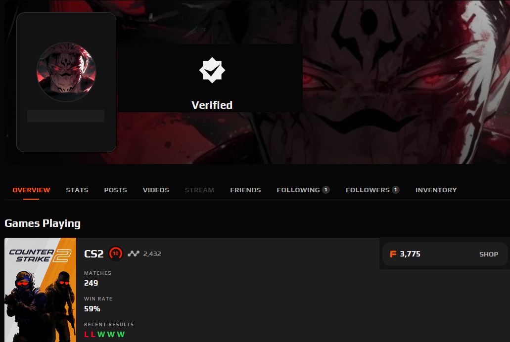 FACEIT ACCOUNT (10 LVL) 2432 ELO-photo-5