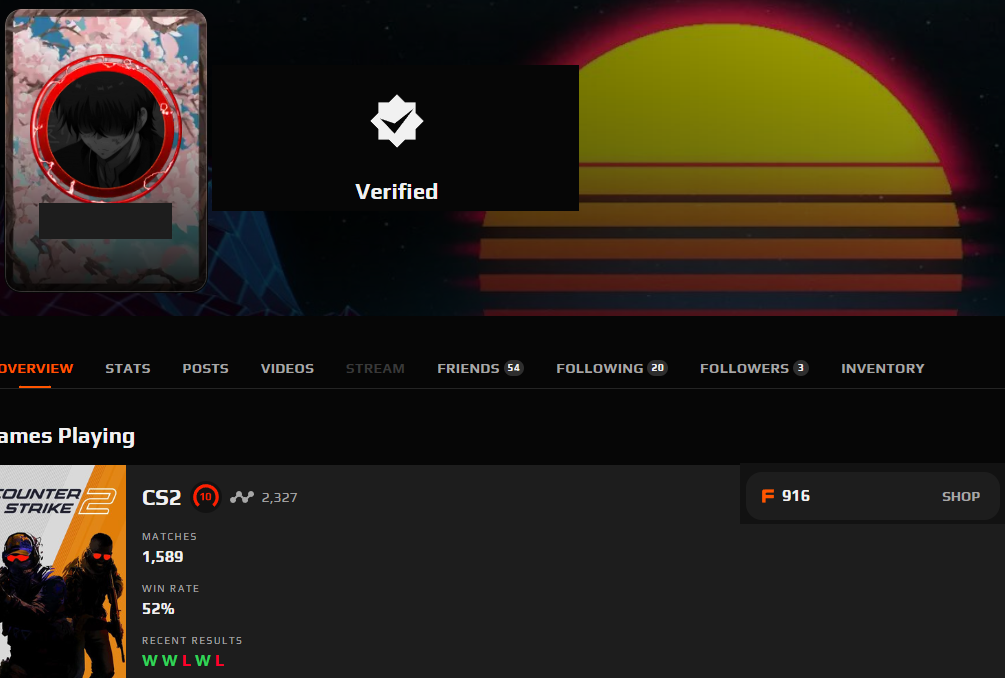 PRIME FACEIT ACCOUNT (10 LVL) 2327 ELO-photo-5