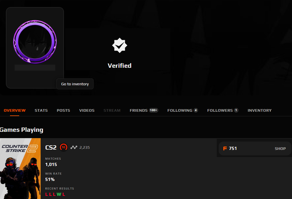 FACEIT ACCOUNT (10 LVL) 2235 ELO-photo-5