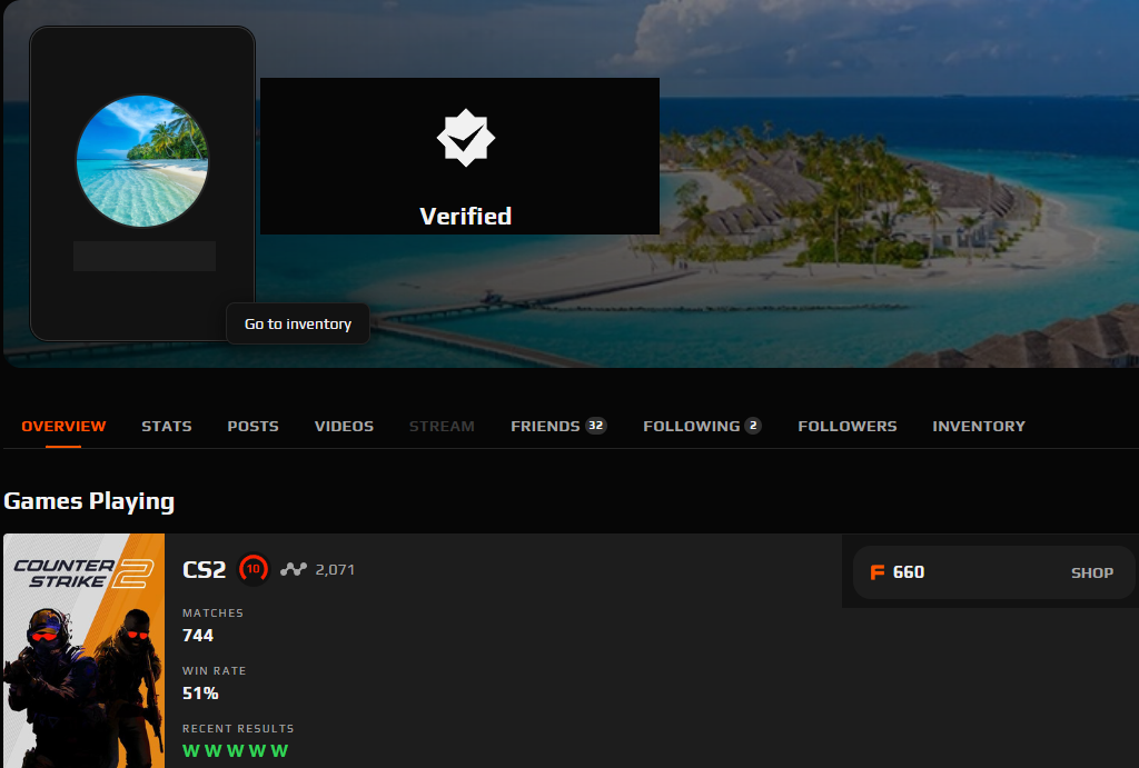 FACEIT ACCOUNT (10 LVL) 2071 ELO-photo-5