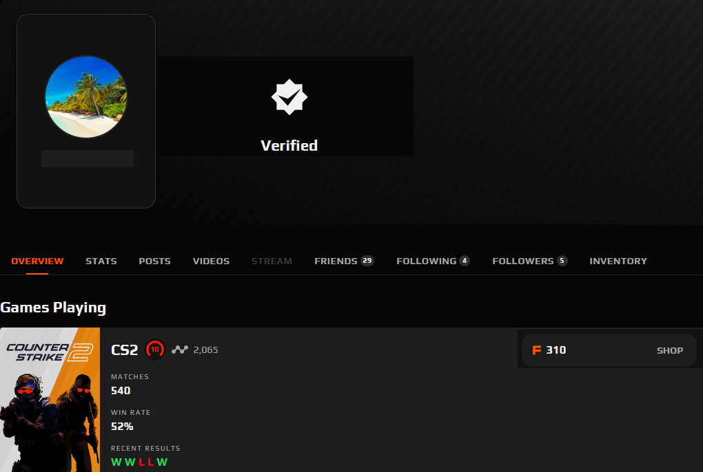 FACEIT ACCOUNT (10 LVL) 2065 ELO-photo-5