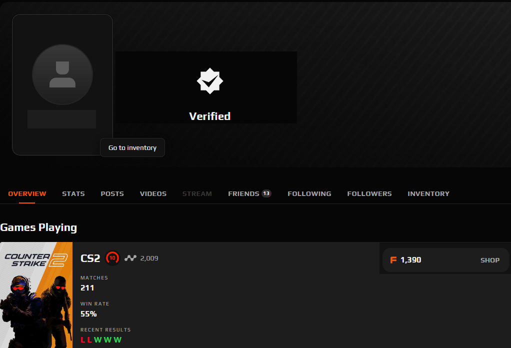 FACEIT ACCOUNT (10 LVL) 2009 ELO-photo-1