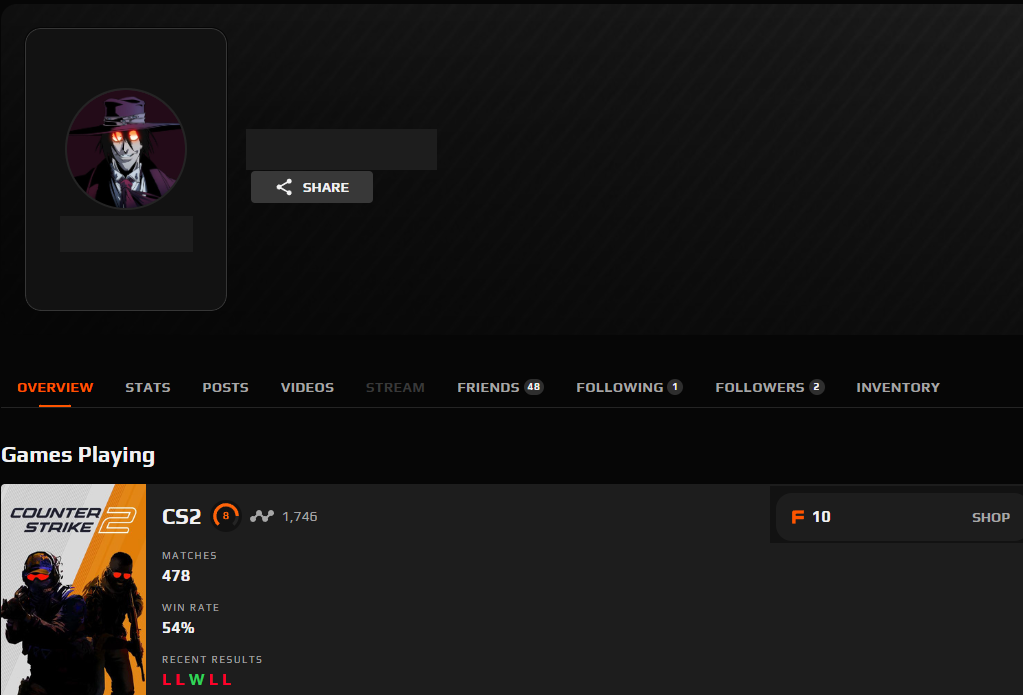 FACEIT ACCOUNT (8 LVL) 1746 ELO-photo-5