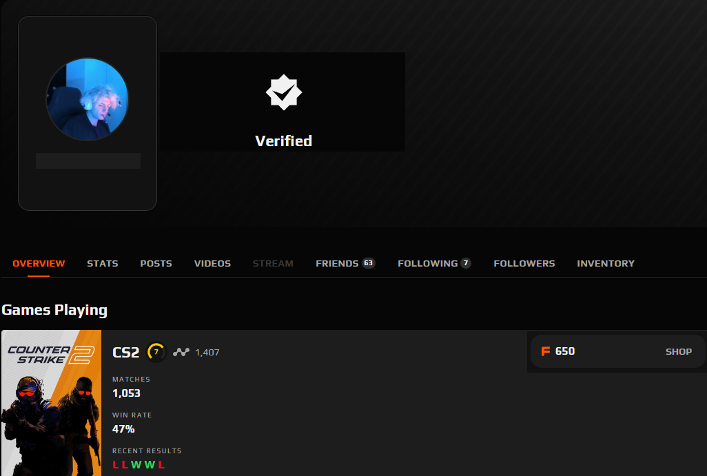 FACEIT ACCOUNT (7 LVL) 1407 ELO-photo-5