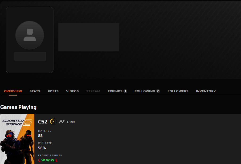 FACEIT ACCOUNT (5 LVL) 1199 ELO-photo-1